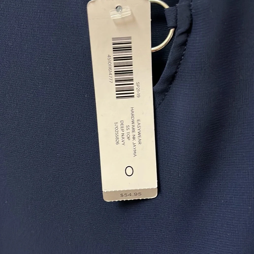 Chicos dressy navy top. Size small. Fully lined. New with tags - Picture 3 of 7